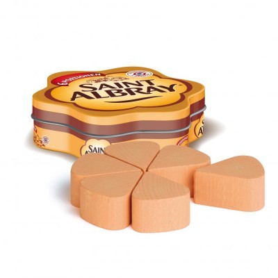 Produto Saint Albray com seis pedaços triangulares cor bege