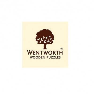 Logótipo WENTWORTH WOODEN PUZZLES com árvore e peças de puzzle