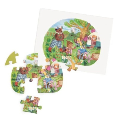 Quebra-cabeças infantil com animais e natureza