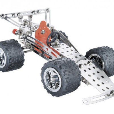 Carrinho de brinquedo metálico com rodas de borracha