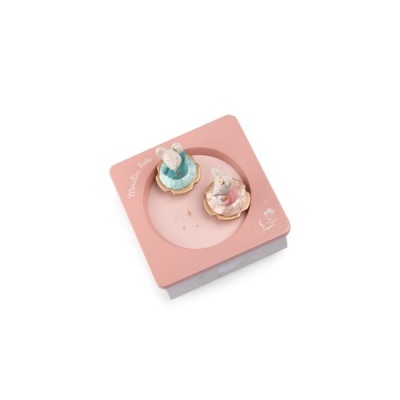 Brinquedos de rato Maileg Baby em caixa cor-de-rosa