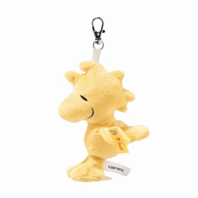 Chaveiro peluche amarelo com fecho metálico