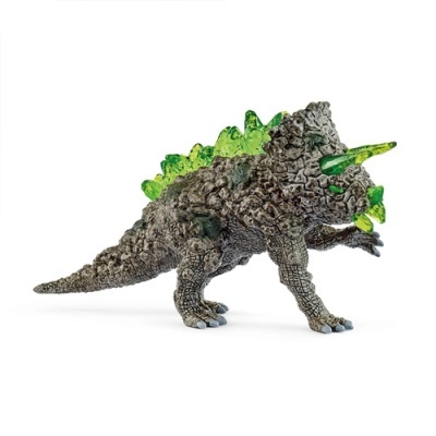 Figura de dinossauro cinza com detalhes verdes translúcidos
