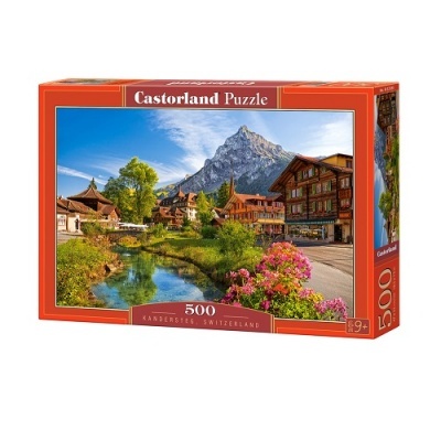 Caixa de puzzle Castorland com paisagem da Suíça
