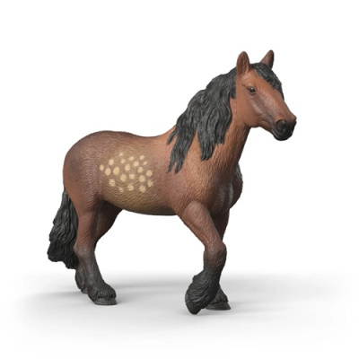 Figura de cavalo castanho com crina preta
