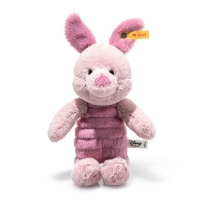 Peluche rosa do personagem Disney com orelhas compridas e etiquetas Steiff e Disney Original
