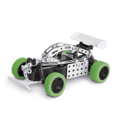Modelo de carro corrido metal com rodas verdes