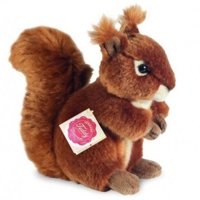 Pelúcia de esquilo castanho com etiqueta Faith Collection