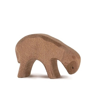 Figura decorativa de madeira de animal de quatro patas castanho