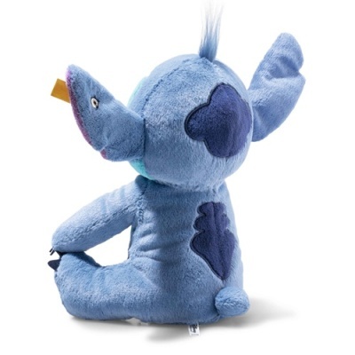 Pelúcia azul do personagem Stitch da Disney sentada