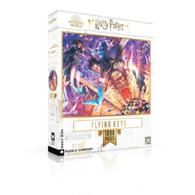 Caixa de puzzle Harry Potter FLYING KEYS 1000 peças com ilustração colorida