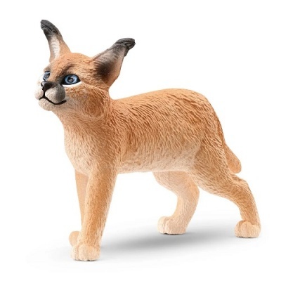 Figura de plástico de um lince em fundo branco