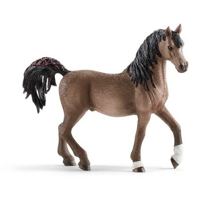 Figura de cavalo castanho claro com crina e cauda pretas em fundo branco