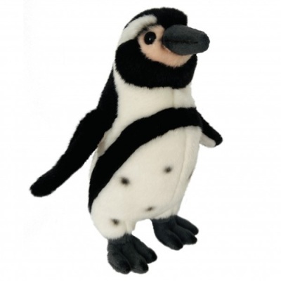 Pelúcia de pinguim preto e branco