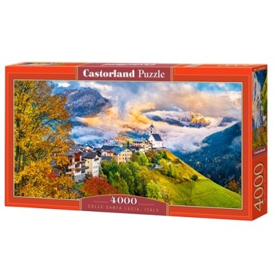 Caixa de puzzle Castorland com imagem de paisagem em Colle Santa Lucia, Itália