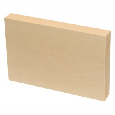 Bloco de madeira retangular natural claro