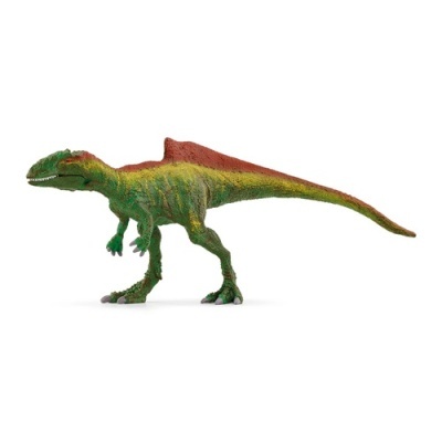 Figura de dinossauro verde e laranja