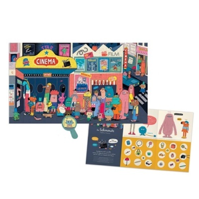 Livros ilustrados coloridos com desenhos caricatos e texto em francês