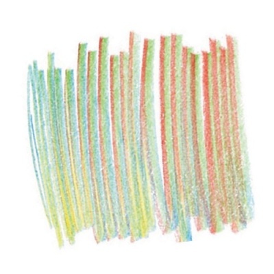 Lápis de cor multicoloridos sobre fundo branco