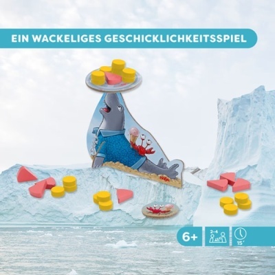 Jogo de destreza com selos de madeira e peças coloridas