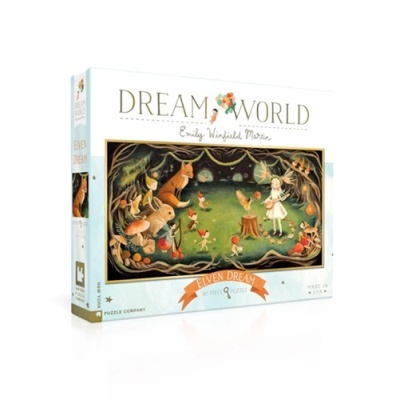 Caixa de quebra-cabeças DREAM WORLD ELVEN DREAM com ilustração de fadas e animais
