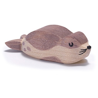 Figura de madeira de animal marinho castanho