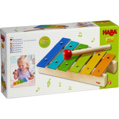 Caixa de metalofone colorido para crianças da marca HABA