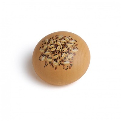 Pão redondo com sementes na superfície