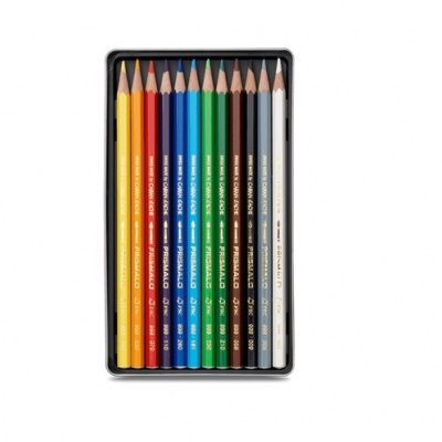 Conjunto de 12 lápis de cor Faber-Castell em caixa preta