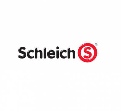 Logótipo da marca Schleich com texto e círculo vermelho