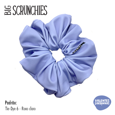 Elástico de cabelo grande roxo claro tie-dye com etiqueta VALENTES