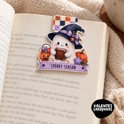 Marcador de livro adesivo fantasma Halloween SPOOKY SEASON