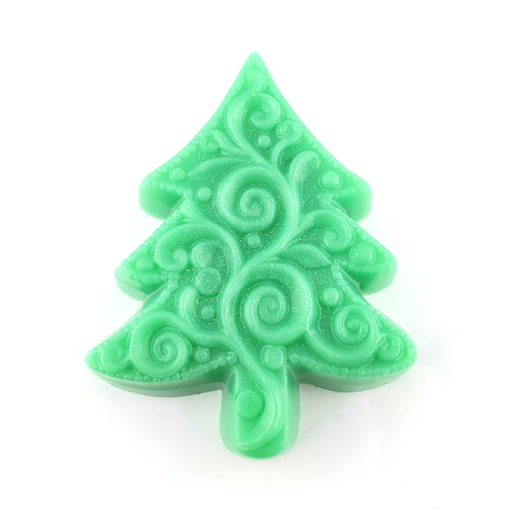 Pinheiro de Natal Grande em Sabonete Sabonete verde em forma de árvore de Natal com textura em espiral