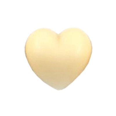 Coração amarelo pálido, superfície lisa