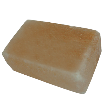 Sabonete castanho claro em barra com textura irregular