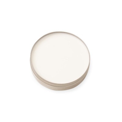 Frasco redondo de creme com tampa prateada