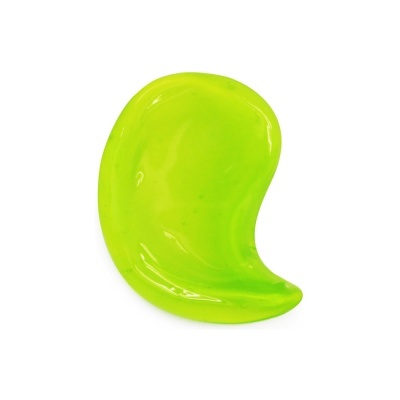 Massa de modelar verde fluorescente com formato irregular