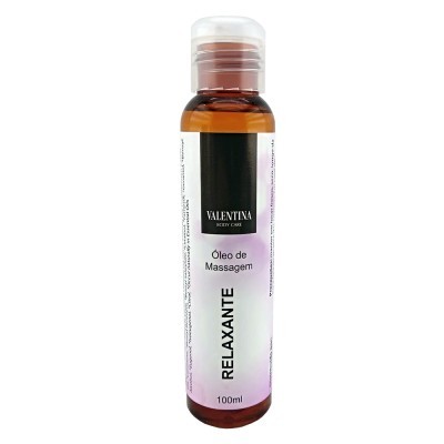 Frasco de óleo de massagem relaxante Valentina 100ml