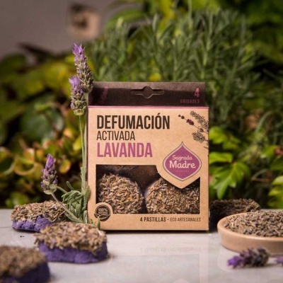 Embalagem de defumação activada de lavanda com 4 pastilhas ecológicas ao ar livre