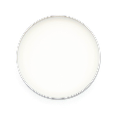 Prato redondo branco em cerâmica visto de cima