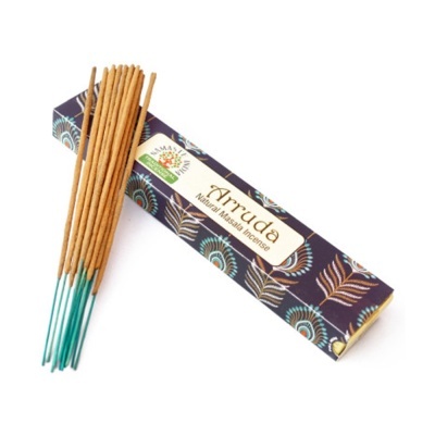 Caixa de incenso natural Arruda e varetas de incenso