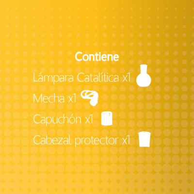 Lista de conteúdos em fundo amarelo com texto branco e ícones brancos
