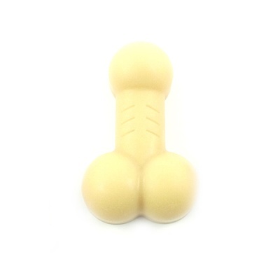 Objeto de silicone formato anatómico cor bege fundo branco