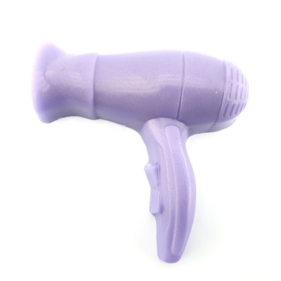 Secador de cabelo de brinquedo lilás em plástico