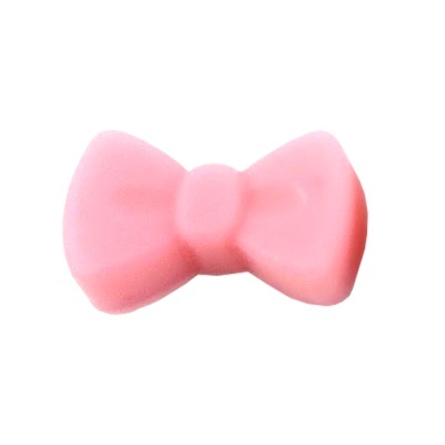 Laço cor-de-rosa em fundo branco