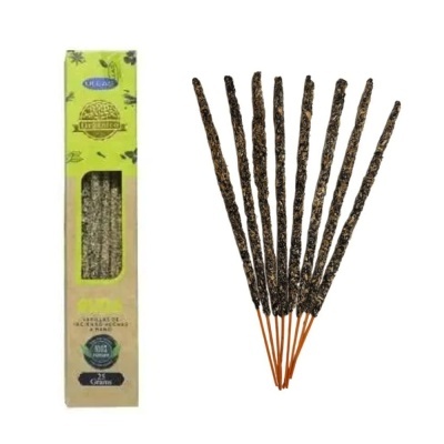 Varetas de incenso mecânico à mão com caixa verde e bege