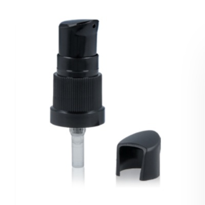 Bomba doseadora plástica preta com tampa removível