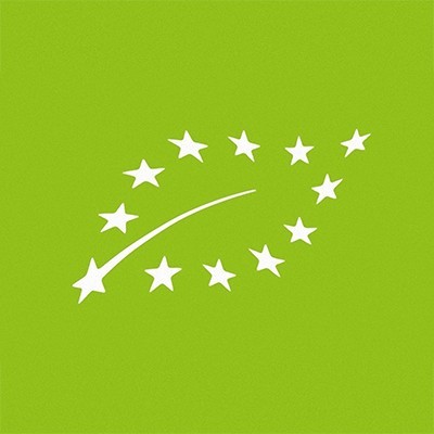 Logotipo branco de 12 estrelas em círculo sobre fundo verde