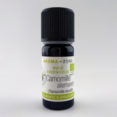 Frasco pequeno de óleo essencial Aromazone de camomila alemã