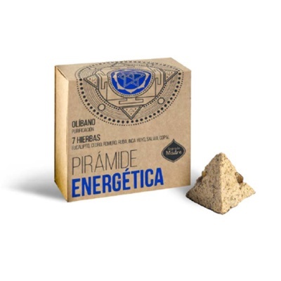 Caixa de incenso em forma de pirâmide e pirâmide de incenso ao lado